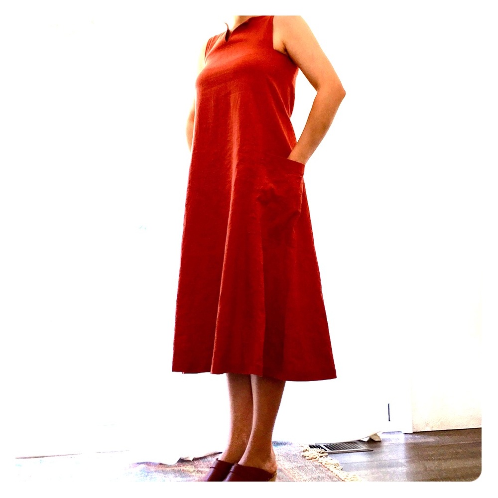 Fall linen dress